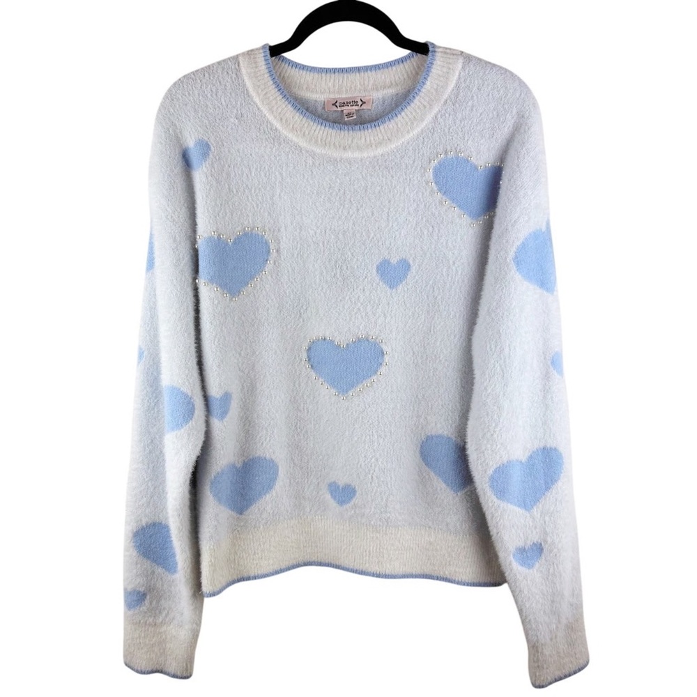 Women's Blue Heart Sweater
